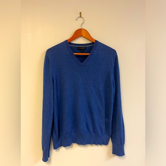 Banana Republic Other - Vintage Banana Republic 72%Silk 15% Cashmere Blue V-Neck Pullover Men's L Luxury